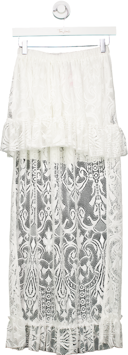 Zack White Lace Maxi Skirt UK S