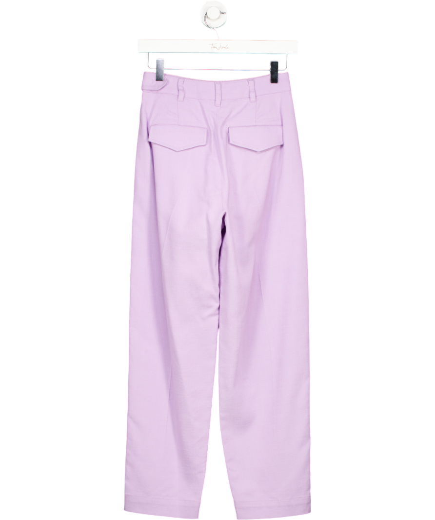 ME&EM Purple Textured Tapered Trouser UK 4