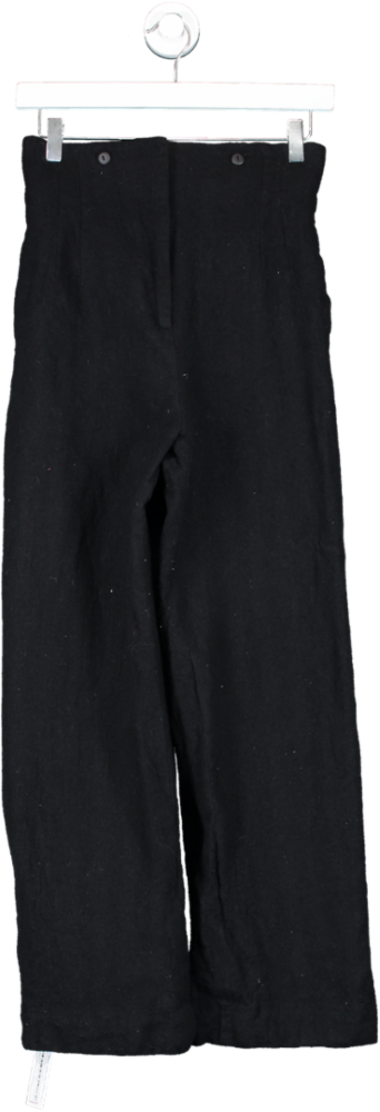 Emporio Armani Black 100% Virgin Wool Trousers UK 8