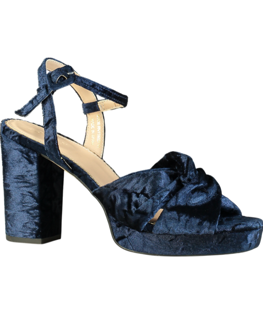 Boden Blue Twist Front Heeled Platform Sandals UK 8 EU 41 👠