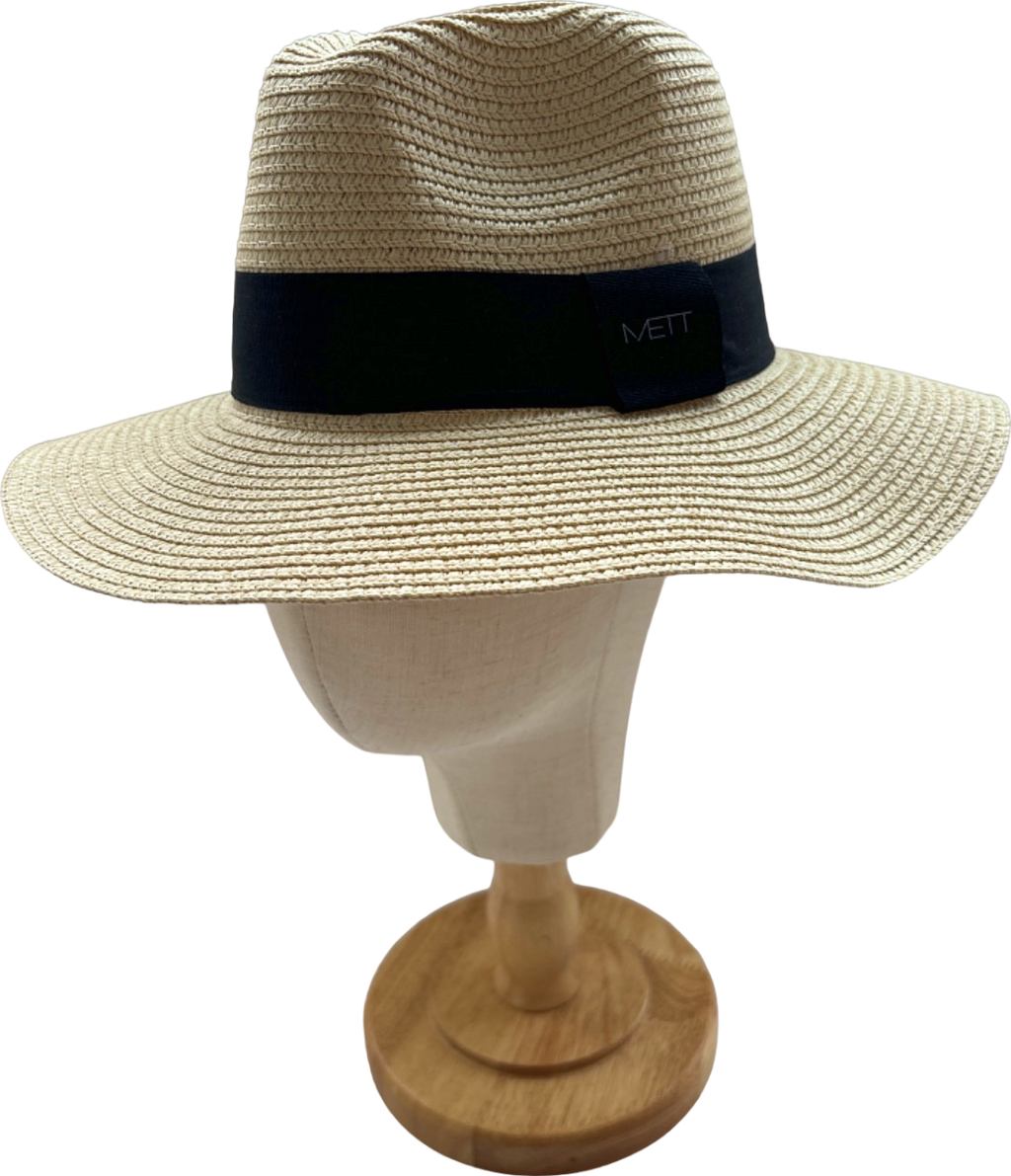 MKT Beige Straw Sun Hat One Size