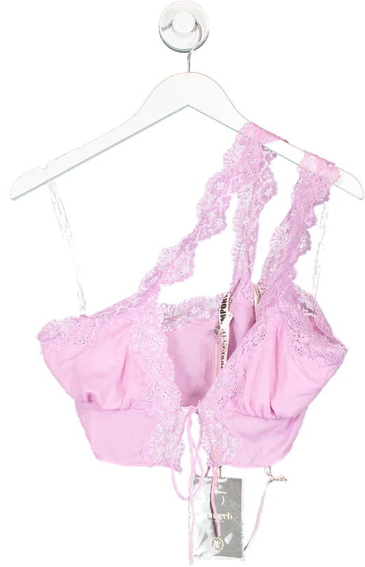 House of CB Lorena Pink Floaty Cropped Top UK M