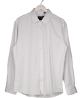 Flex White Formal Dress Shirt Long Sleeve Regular Fit UK S