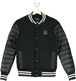 Polo Ralph Lauren Black “Rosie” Varsity Jacket UK S
