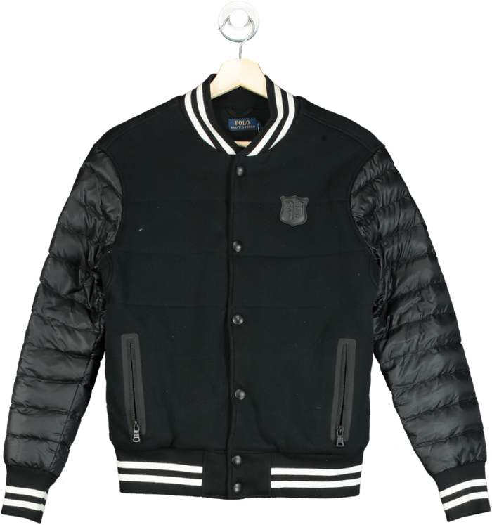 Polo Ralph Lauren Black “Rosie” Varsity Jacket UK S