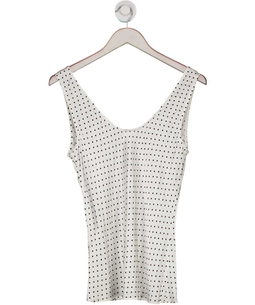 ghost White Margot Satin Polka-dot Vest Top UK S