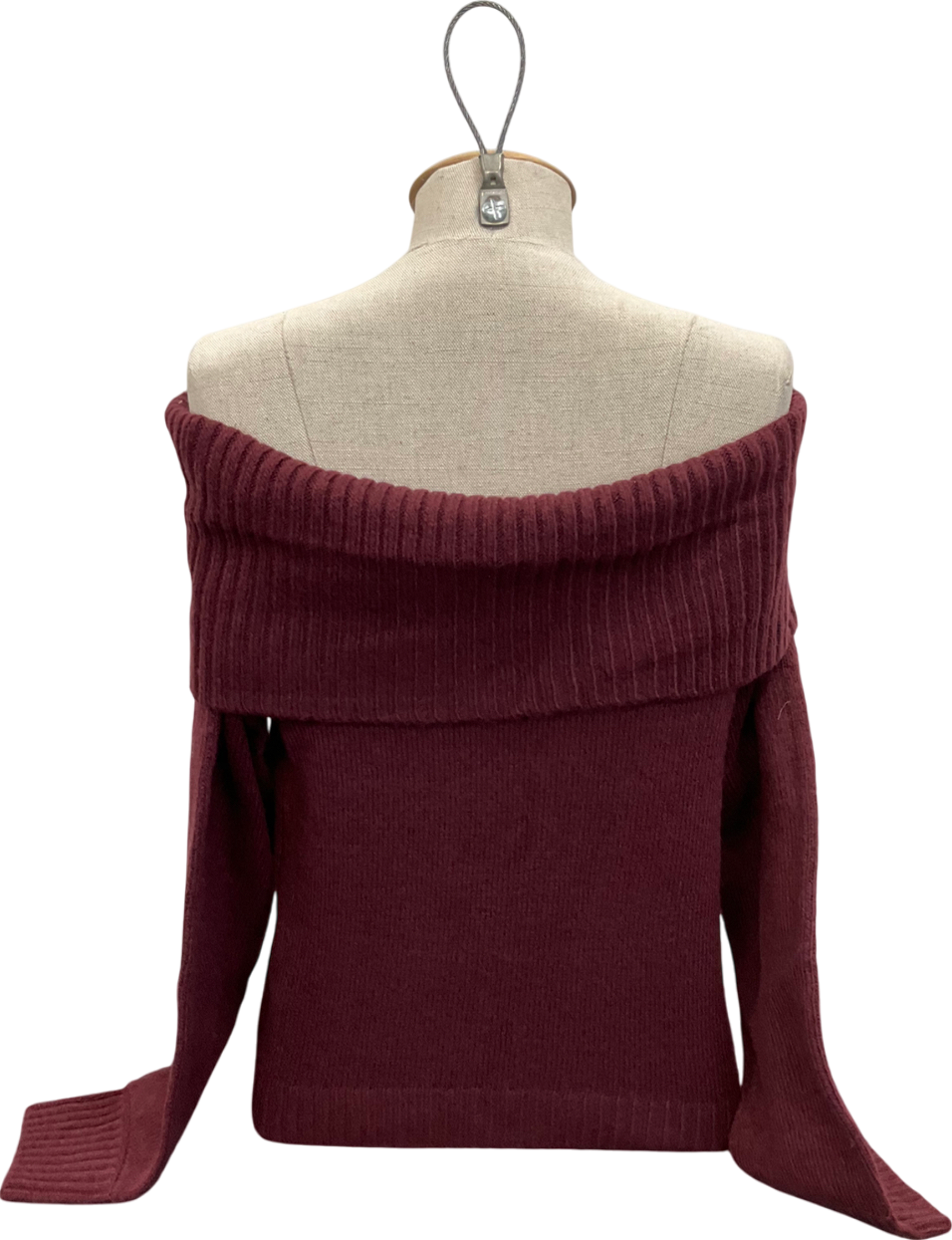 Abercrombie & Fitch Red Off The Shoulder Sweater UK XS