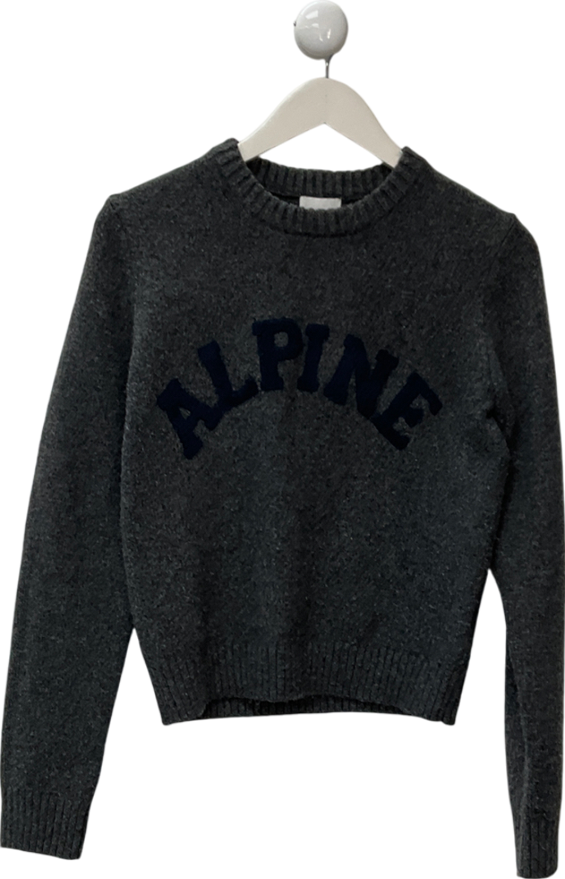 H&M Grey Text-motif Jumper UK S