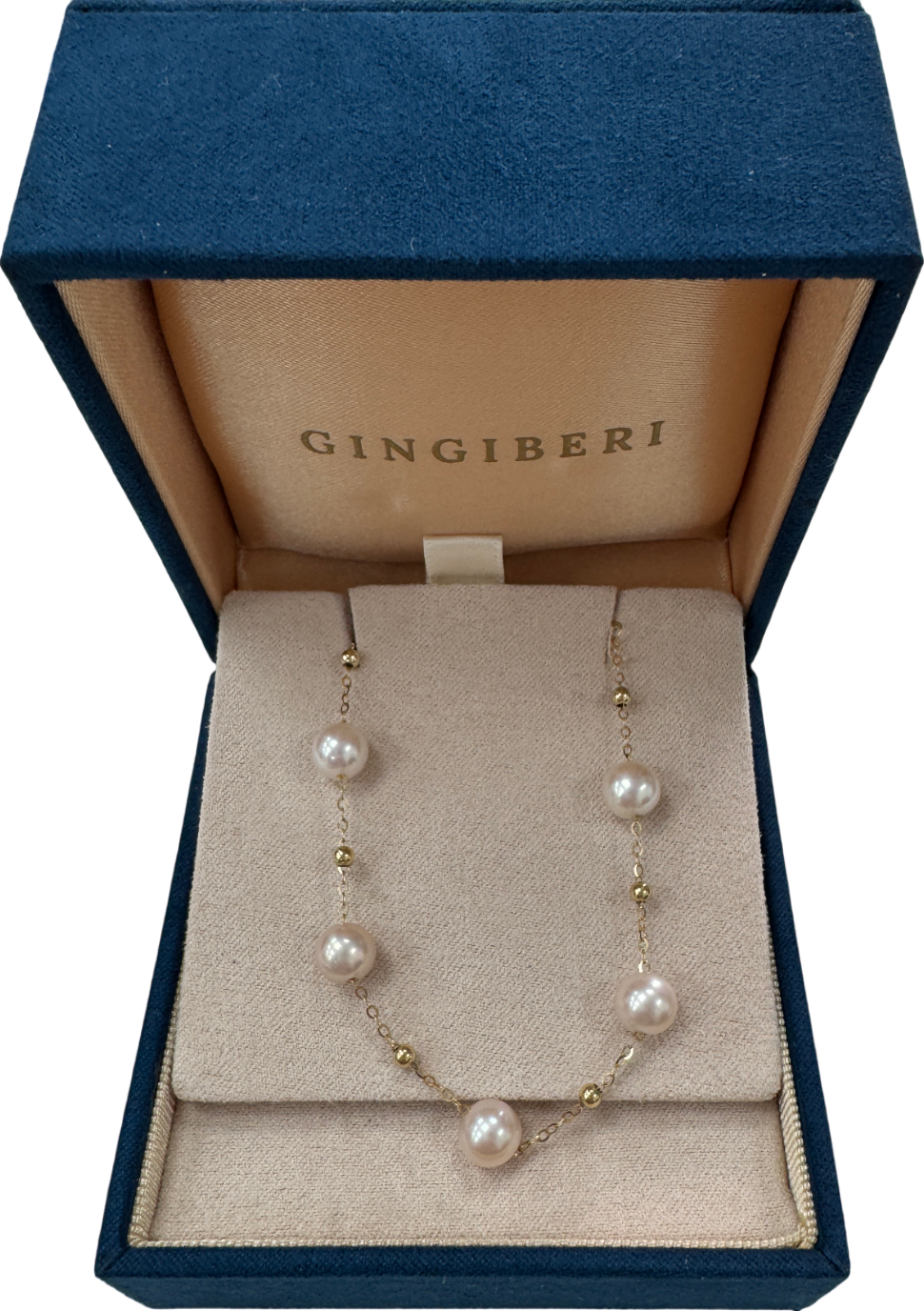 GINGIBERI Yellow 14k Solid Gold And Real Pearl Velvet Starlight Bracelet