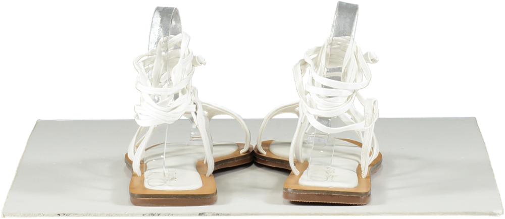 Urban Revivo White Toe Thong Heeled Sandals UK 4.5 EU 37.5 👠