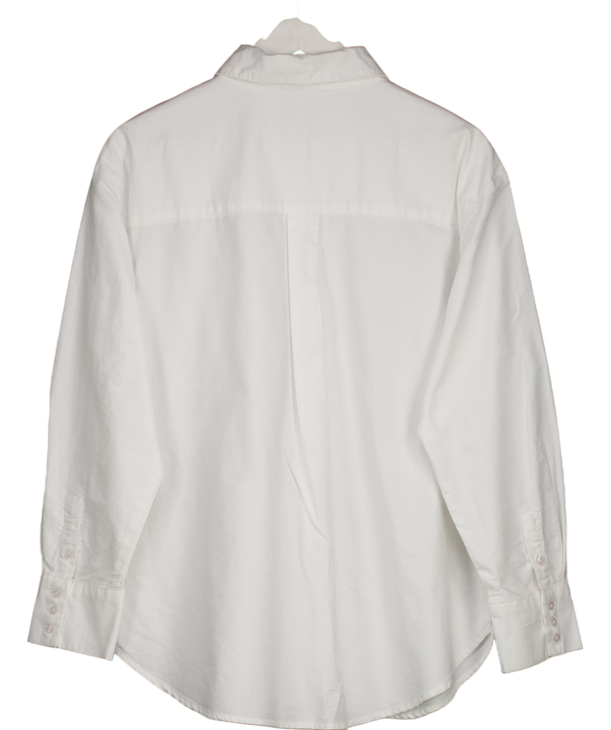 Eleven Loves White Oversized Long Sleeve Shirt UK 14