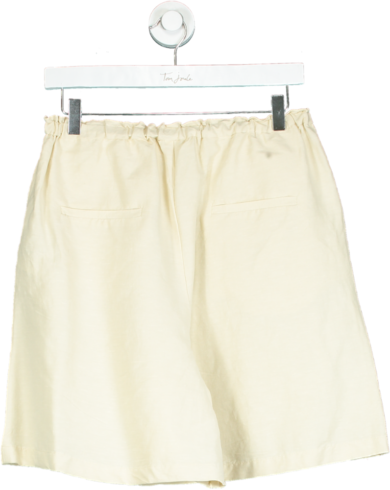 Toteme Cream stretch Linen Shorts FR38 UK 10