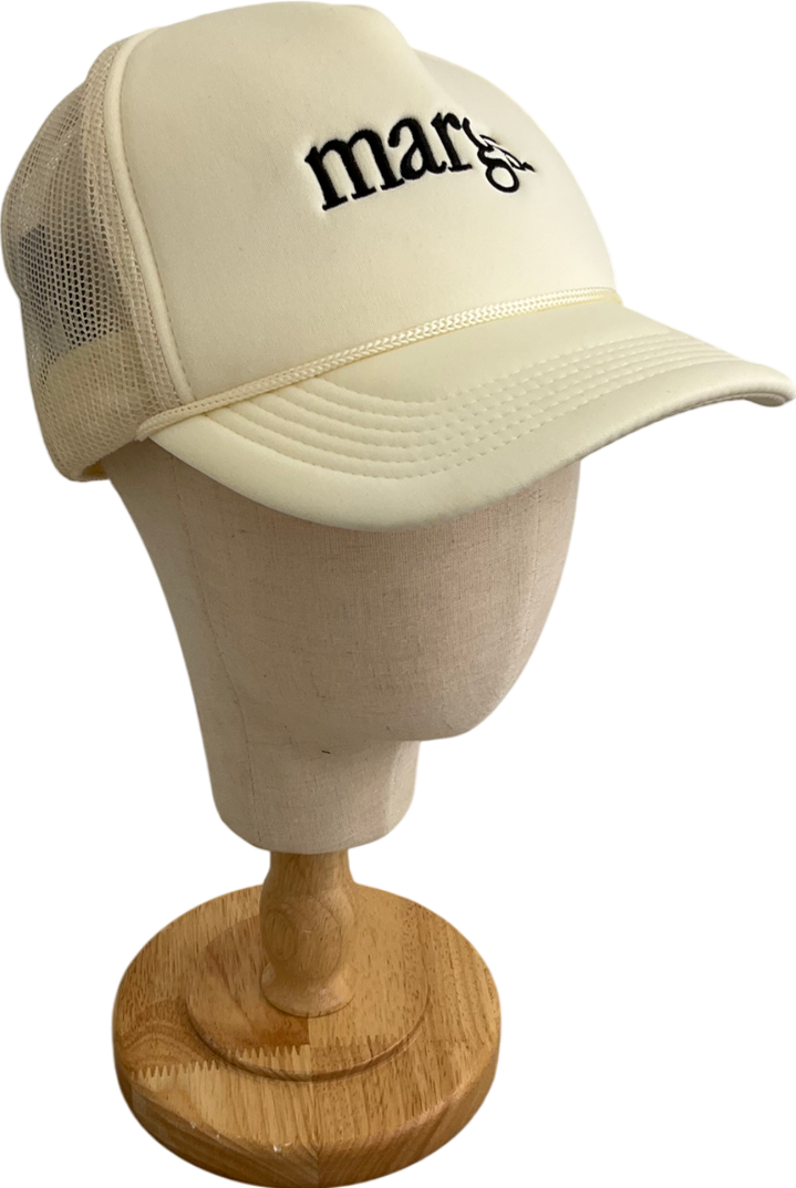 Motel Margarita Cream Margs Embroidered Cap One Size
