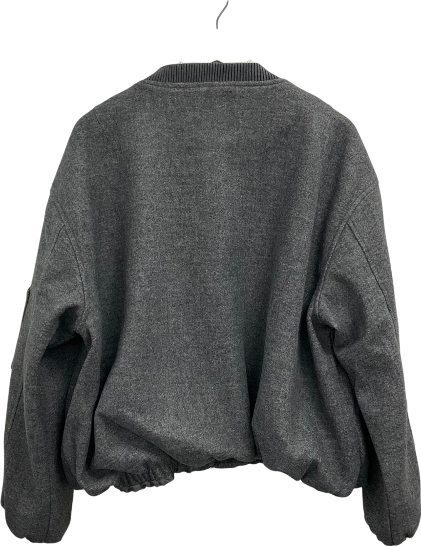 White Fox Grey Rainy Day's Bomber Jacket Charcoal UK L/XL