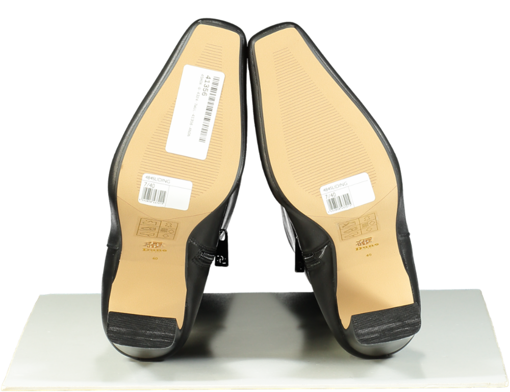 Dune London Black leather Sliding Knee-High Boots UK 7/EU 40