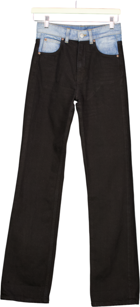 Victoria Beckham Black Julia High Rise Slim Leg Jeans W25