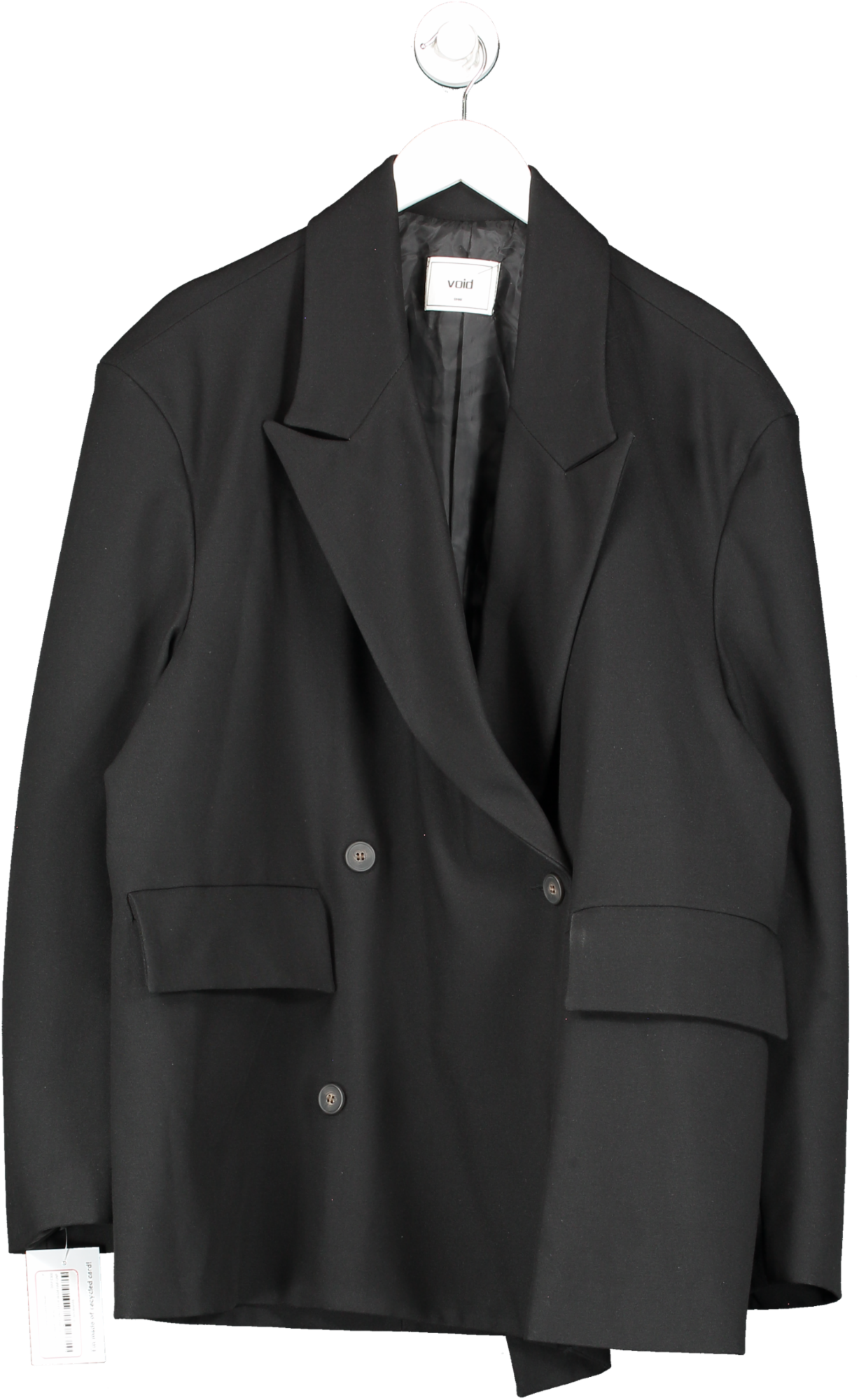 Void Seoul Black Double Breasted Blazer UK XL