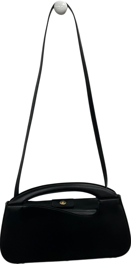 Natalie Dennis Black Large Signature Curve Bag With Leather Strap