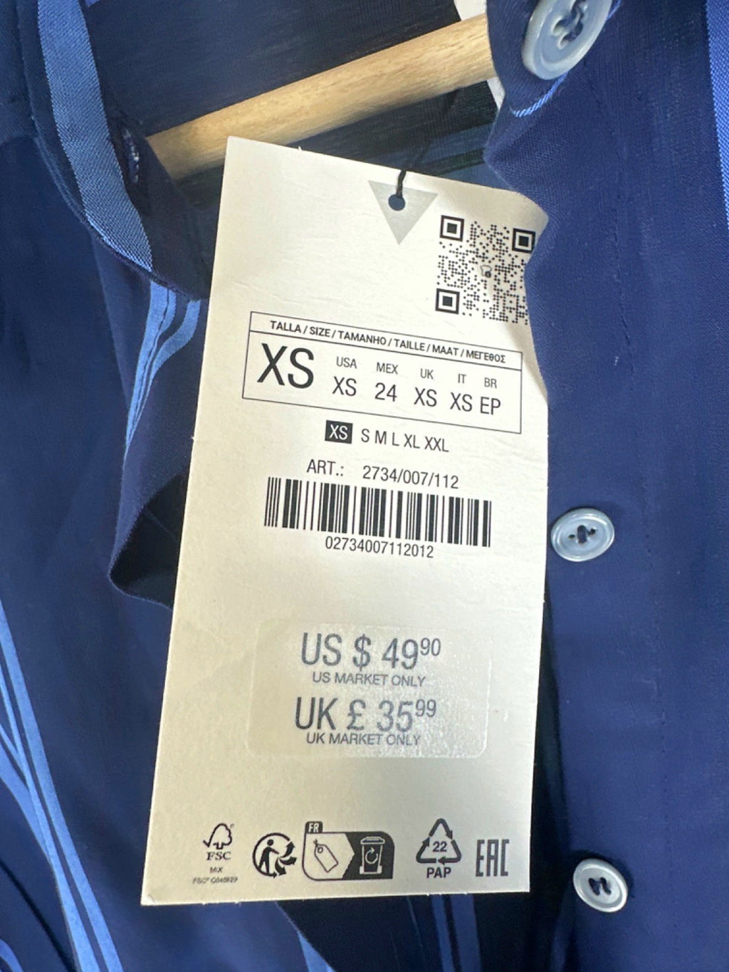 Zara Navy Striped Romper XS