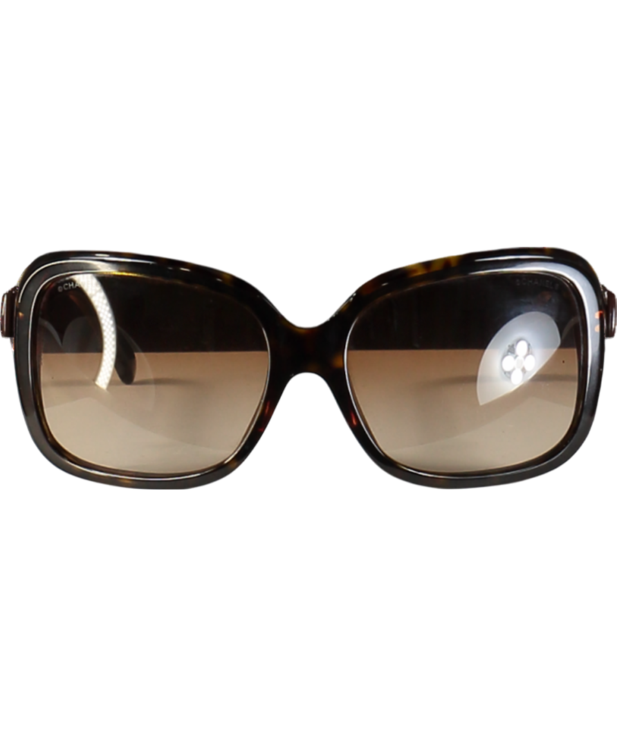 Chanel 5171 Tortoise / Black CC Bow Sunglasses In Case