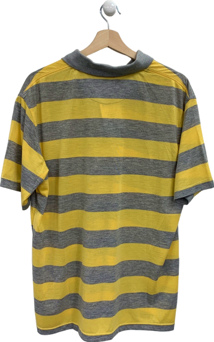 Paul & Shark Grey Yellow Stripe Polo Shirt UK XL