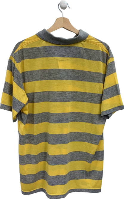 Paul & Shark Grey Yellow Stripe Polo Shirt UK XL