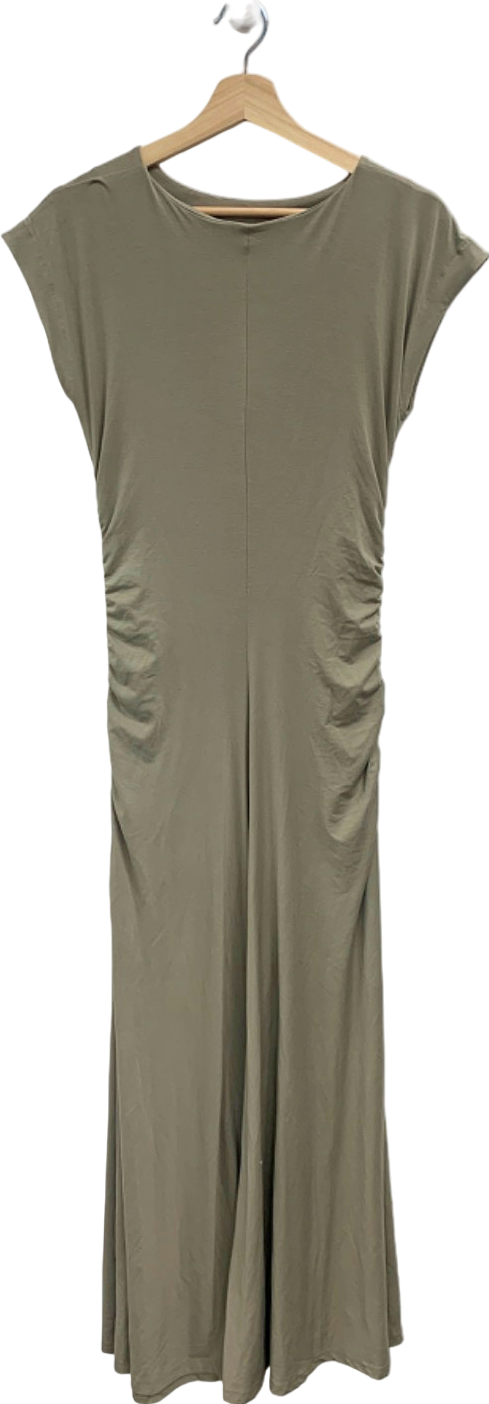 Next Green Ruched Midi Dress UK 8