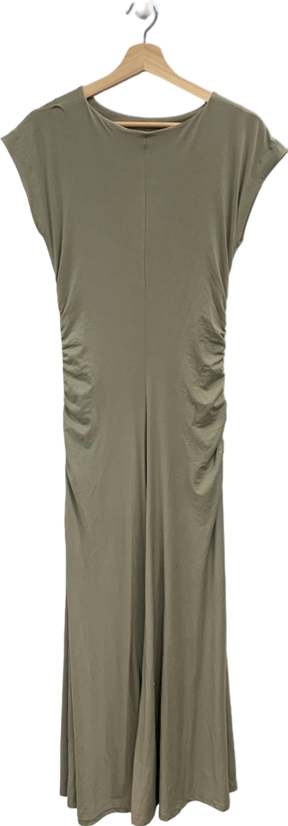 Next Green Ruched Midi Dress UK 8