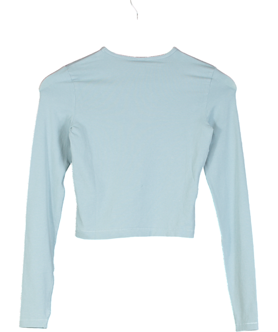 SKIMS Blue New Vintage Cropped Long Sleeve T-shirt UK XS