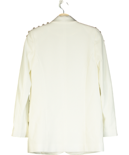 Nadine Merabi Charlotte White Pearl embellished Blazer UK 6