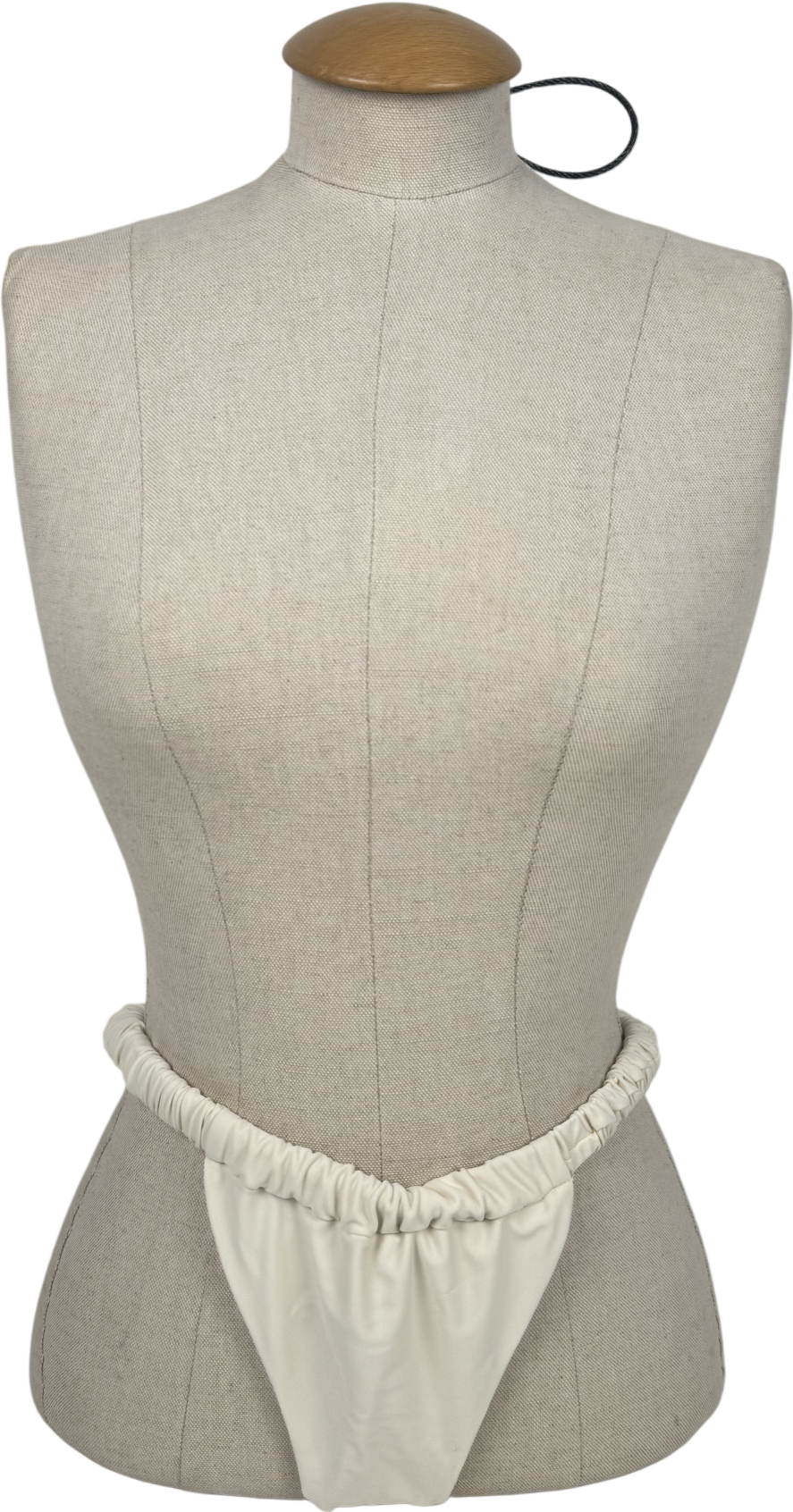 Kasela Ruched Bikini Bottoms In Cream UK S