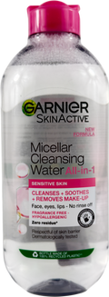 Garnier Micellar Water, Gentle Face Cleanser & Makeup Remover 400ml