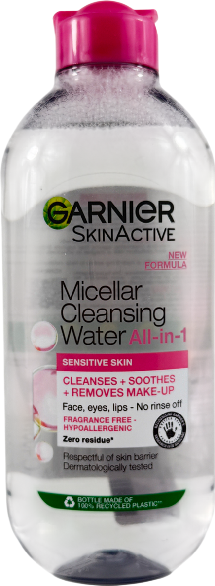 Garnier Micellar Water, Gentle Face Cleanser & Makeup Remover 400ml