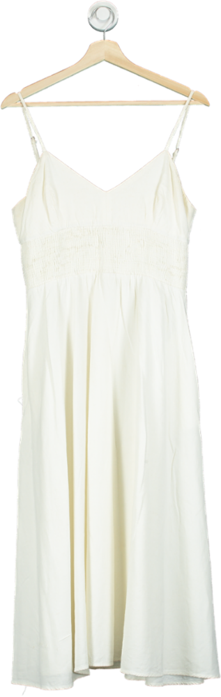 ZARA Cream Linen Blend Dress UK L