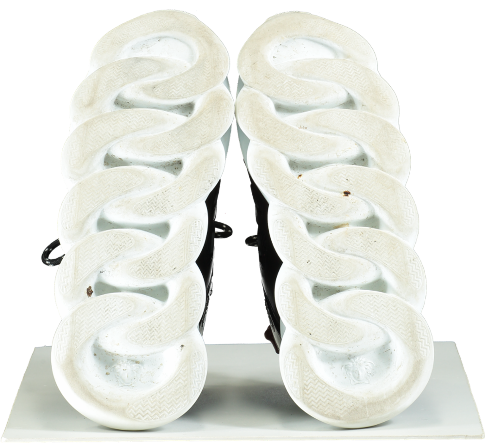 Versace Black Chain Reaction Trainers UK 9