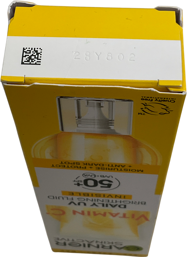 Garnier Vitamin C Daily Uv, Invisible Brightening Fluid, Spf50+, Prevents & Corrects Damage 40ml