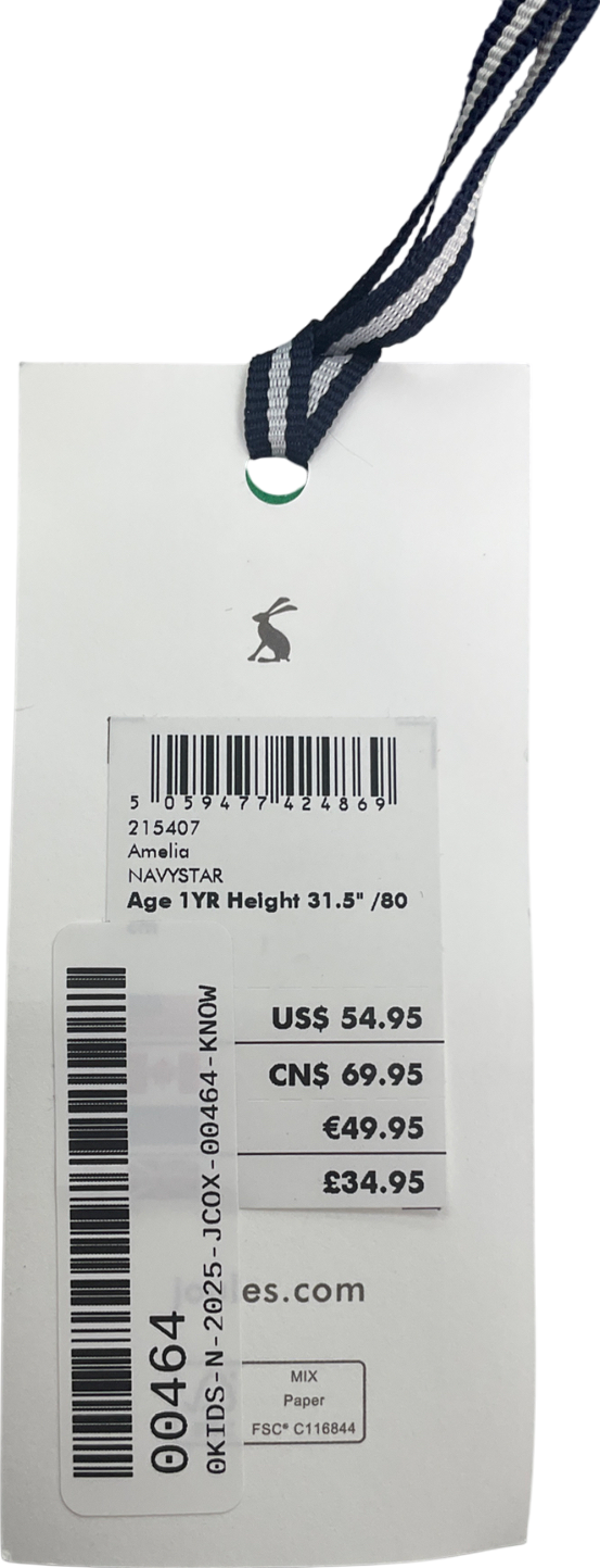 joules Blue Amelia Star Navy Dress 1 Year