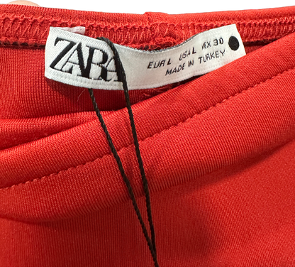 Zara Red Cowl Neck Camisole Top UK L