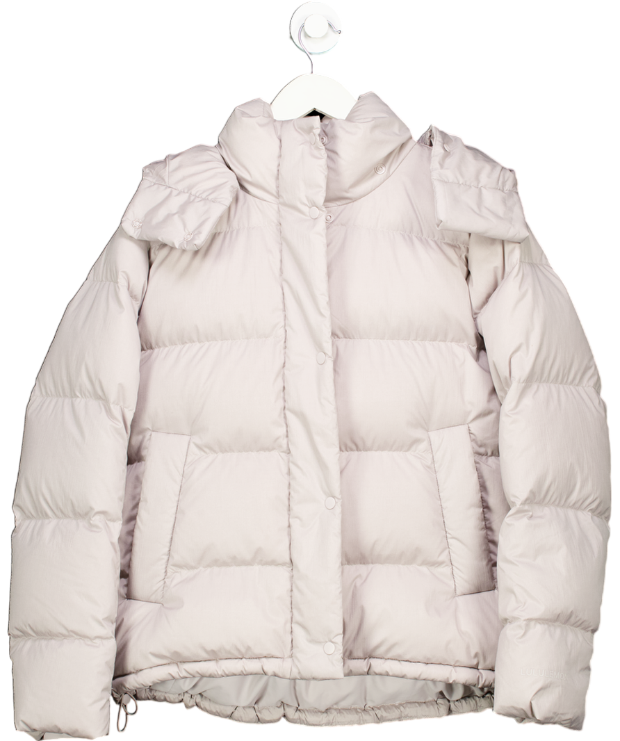 Lululemon Grey Wunder Puff Cropped Jacket UK 6