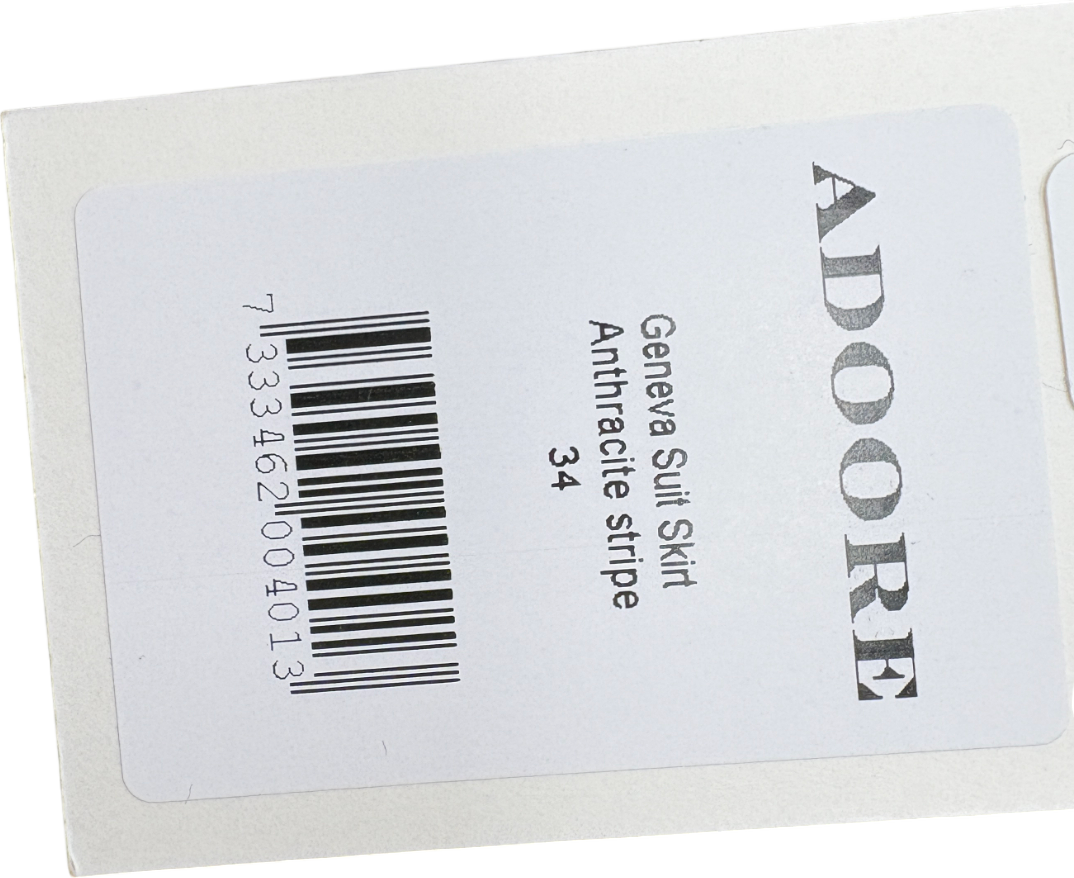 Adoore Grey Geneva Wool Suit Skirt UK 6