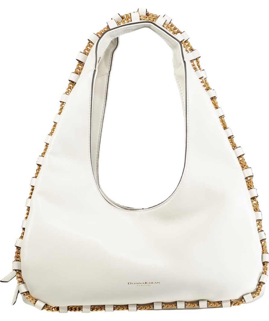 Donna Karan White New York Batiste Small Shoulder Bag
