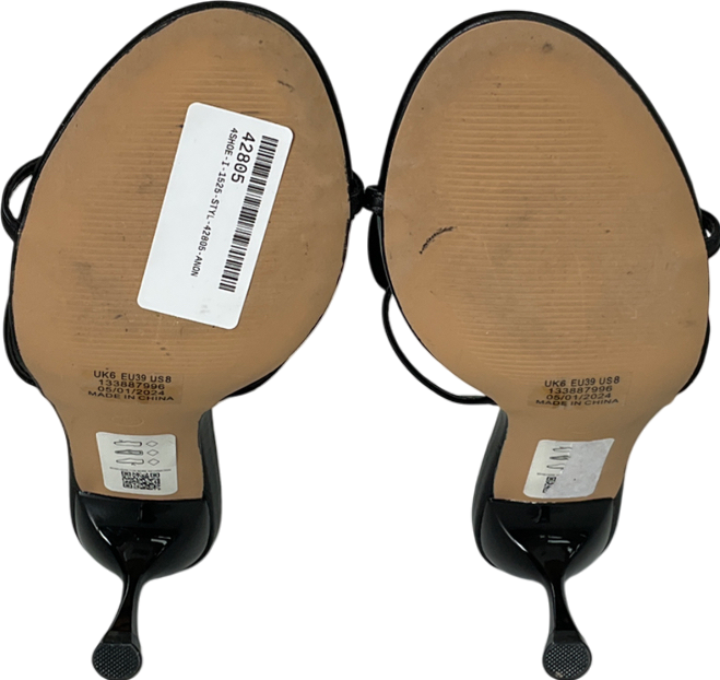 Topshop Inga Heeled Mule With Flower Detail In Black UK 6 EU 39 👠