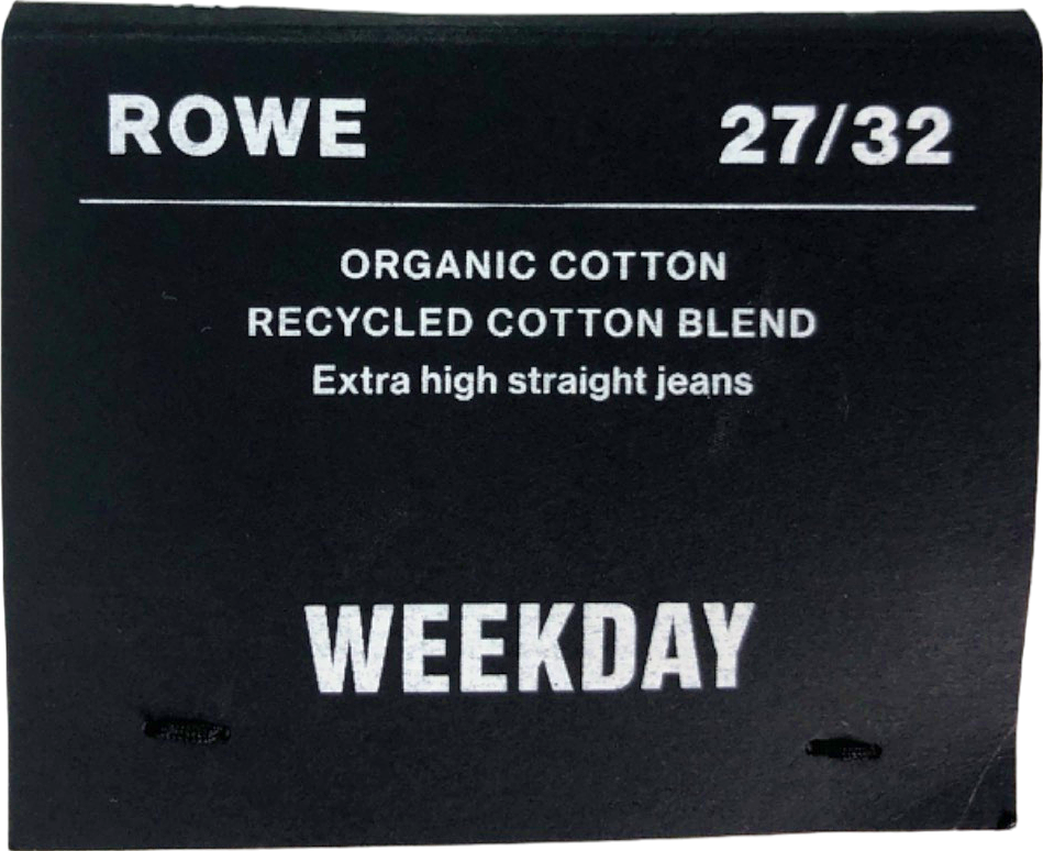 Weekday Off-White Extra High Straight Jeans UK W27" LENGTH 30"