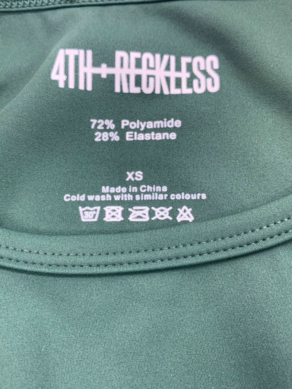 4th & Reckless Forest Green Abby Active Top UK XS