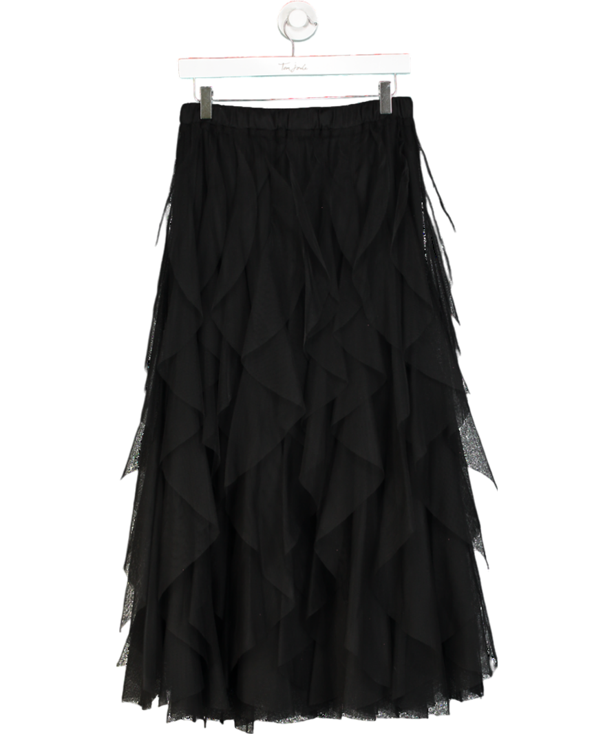 Eleven Loves Black Iris Tulle Maxi Skirt UK M/L