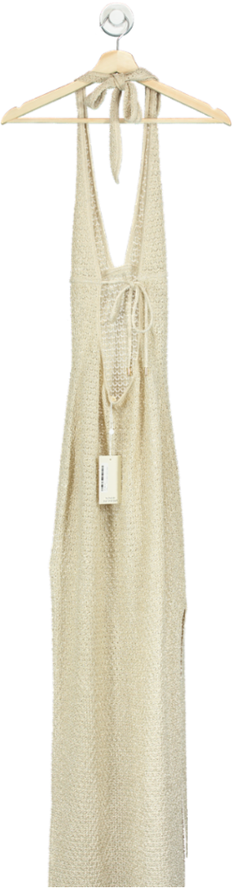 Monday Champagne Lurex Lace Crochet Catana Dress UK S