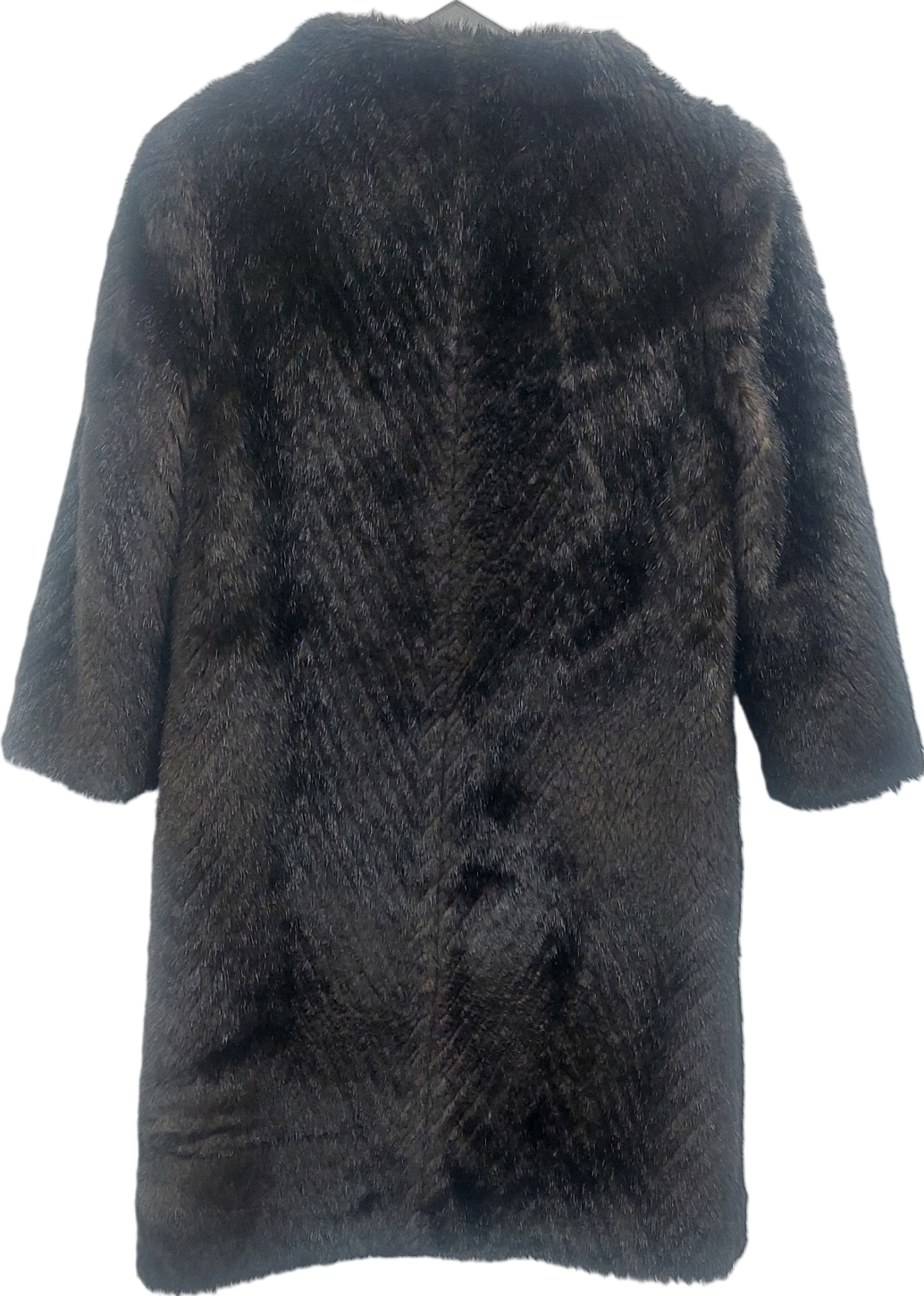 Ted Baker Brown Faux Fur Coat UK XS