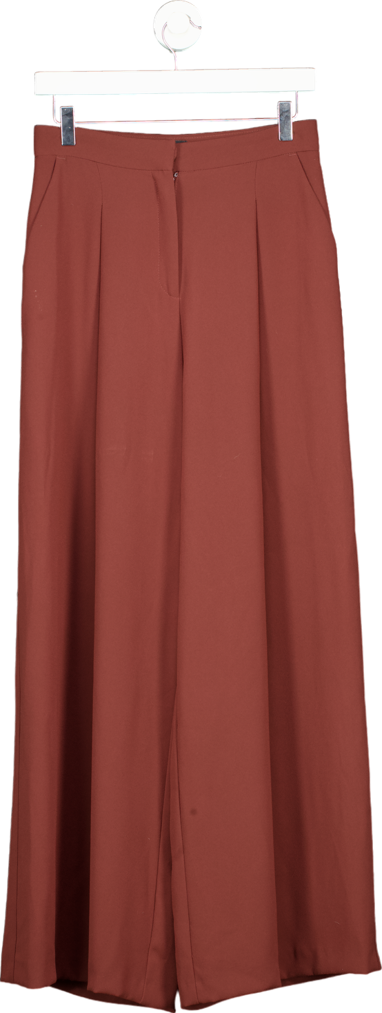 River Island Deep Red Wide Leg Trousers Size UK 10