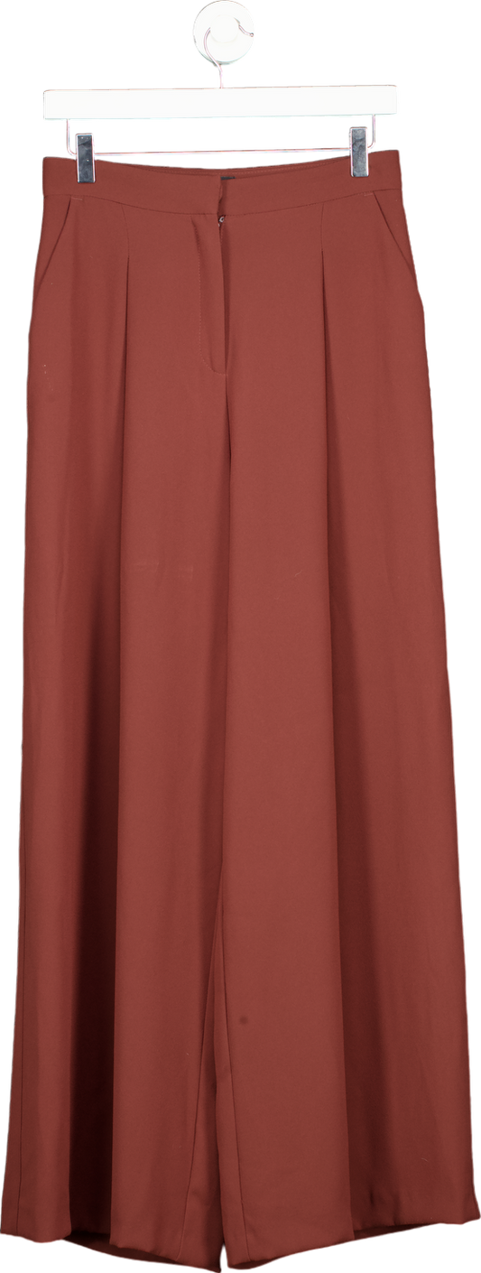 River Island Deep Red Wide Leg Trousers Size UK 10