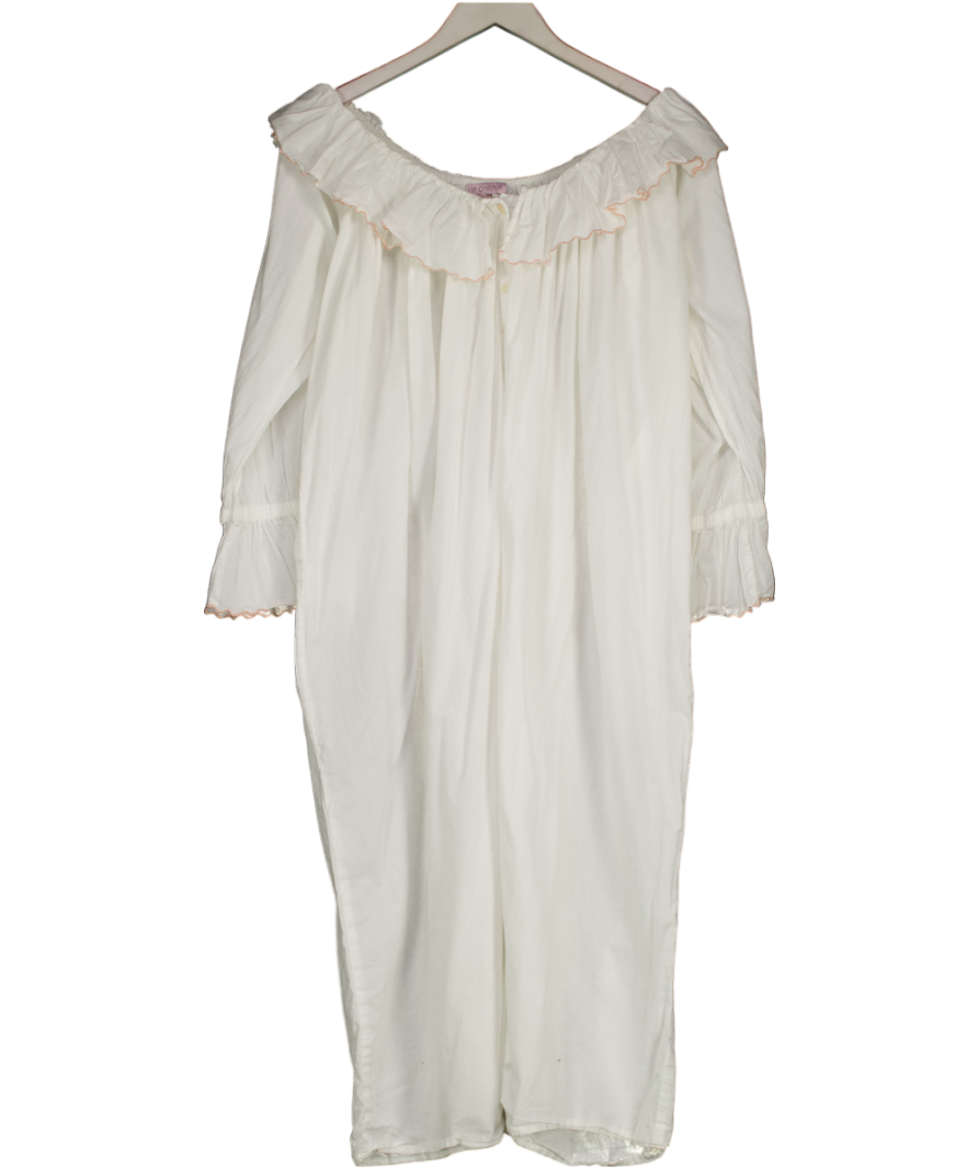 IF ONLY IF White 100% Cotton Nightdress UK S